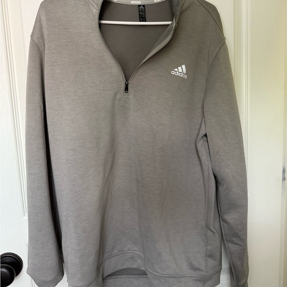 Adidas Gray Quarter-Zip Pullover - Picture 3 of 6